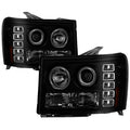Spyder GMC Sierra 1500/2500 07-13 Projector Headlights LED Halo- LED Blk Smke PRO-YD-GS07-HL-BSM 5078506