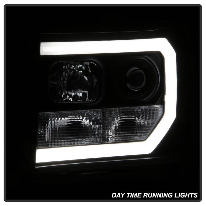 Spyder GMC Sierra 1500/2500/3500 07-13 V2 Projector Headlights- Black PRO-YD-GS07V2-LBDRL-BK 5083630