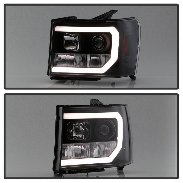Spyder GMC Sierra 1500/2500/3500 07-13 V2 Projector Headlights- Black PRO-YD-GS07V2-LBDRL-BK 5083630