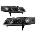 Spyder Honda Accord 94-97 1PC Projector Headlights LED Halo Amber Reflctr Blk PRO-YD-HA94-AM-BK 5010698
