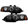 Spyder Honda Civic 92-95 2/3DR 1PC Projector LED Halo Amber Reflctr Blk PRO-YD-HC921P-23D-AM-BK 5010841