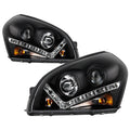 Spyder Hyundai Tucson 04-09 Projector Headlights DRL Black High H1 Low H1 PRO-YD-HYTUC04-DRL-BK 5029447