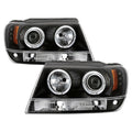 Spyder Jeep Grand Cherokee 99-04 Projector Headlights LED Halo LED Blk - PRO-YD-JGC99-HL-BK 5011145