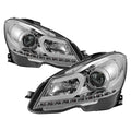 Spyder Mercedes Benz W204 C-Class 12-13 Projector Halogen Model- DRL Chrm PRO-YD-MBW20412-DRL-C 5074256