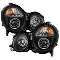 Spyder Mercedes Benz E-Class 00-02 Projector Headlights LED Halo Blk PRO-YD-MBW21099-HL-BK 5011299