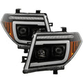 SPYDER Apex 05-08 Nissan Frontier High-Power LED Module Headlights - Black (PRO-YD-NF05AP-SEQGR-BK) 5089106