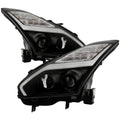 Spyder Nissan GTR R35 09-14 - Projector Headlights - DRL LED - Black 5085696