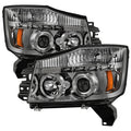 Spyder Nissan Titan 04-14/Armada 04-07 Projector Headlights LED Halo LED Smke PRO-YD-NTI04-HL-SM 5033963