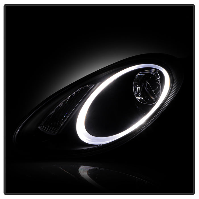 Spyder Porsche Cayman 05-08 Headlights - Halogen Model Only - Black PRO-YD-P98705-HID-DRL-BK 5083210