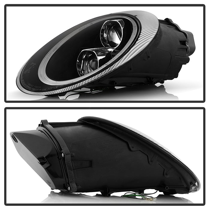 Spyder Porsche 911 997 2005-2009 Projector Headlights Halogen Model DRL LED Blk PRO-YD-P99705-DRL-BK 5080134