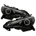 Spyder Subaru BRZ 12-14 Projector Headlights- DRL LED Black PRO-YD-SUBRZ12-BK 5075475