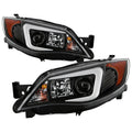 Spyder Subaru WRX 08-09 Projector Headlights - HID Model Only - Black PRO-YD-SWRX08-HID-LBDRL-BK 5083937