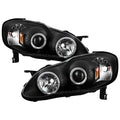 Spyder Projector Headlights | Toyota Corolla 2003-2008 | LED Halo, Black