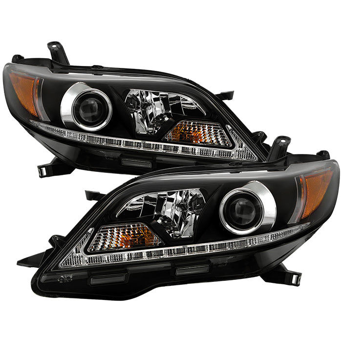 Spyder Toyota Sienna 2011-2014  Projector Headlights - DRL LED - Black PRO-YD-TSEN11-DRL-BK 5083982