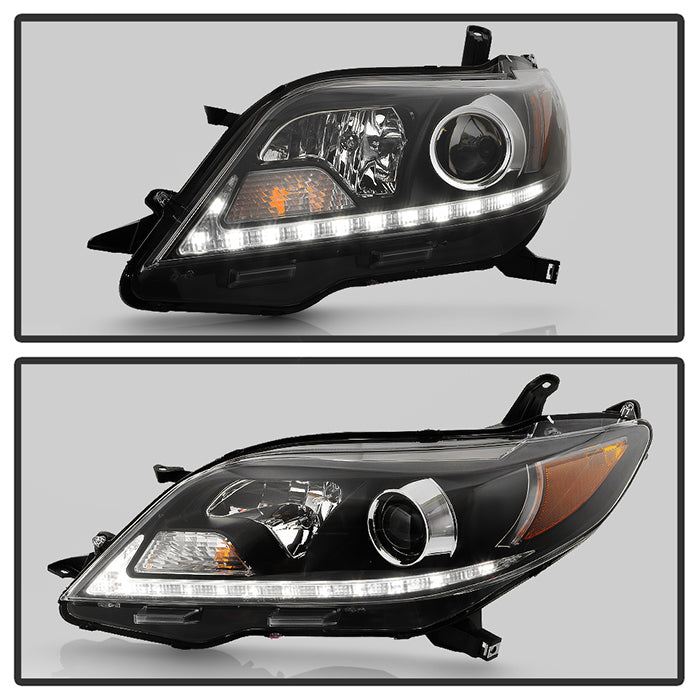 Spyder 2015-2017 Toyota Sienna Projector Headlights - DRL LED - Black PRO-YD-TSEN15-DRL-BK 5084002