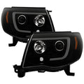 Spyder 05-11 Toyota Tacoma Ver 2 Proj Headlights - Light Bar DRL - Black Smoke PRO-YD-TT05V2-LB-BSM 5085771