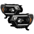 Spyder Toyota Tacoma 12-15 Projector Headlights Light Bar DRL Black PRO-YD-TT12-LBDRL-BK 5081711