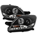 Spyder Toyota Yaris 07-11 4Dr Projector Headlights LED Halo DRL Blk PRO-YD-TYA074D-DRL-BK 5038944