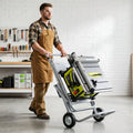 Portable Table Saw Stand with Rolling Wheels - Foldable
