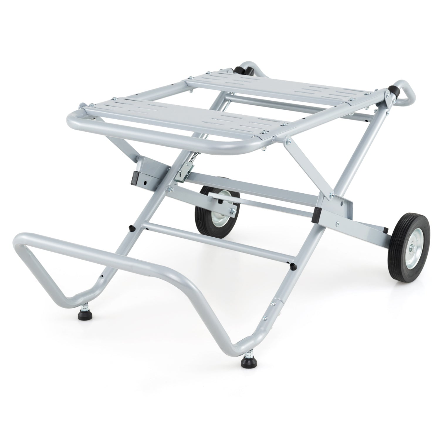 Portable Table Saw Stand with Rolling Wheels - Foldable