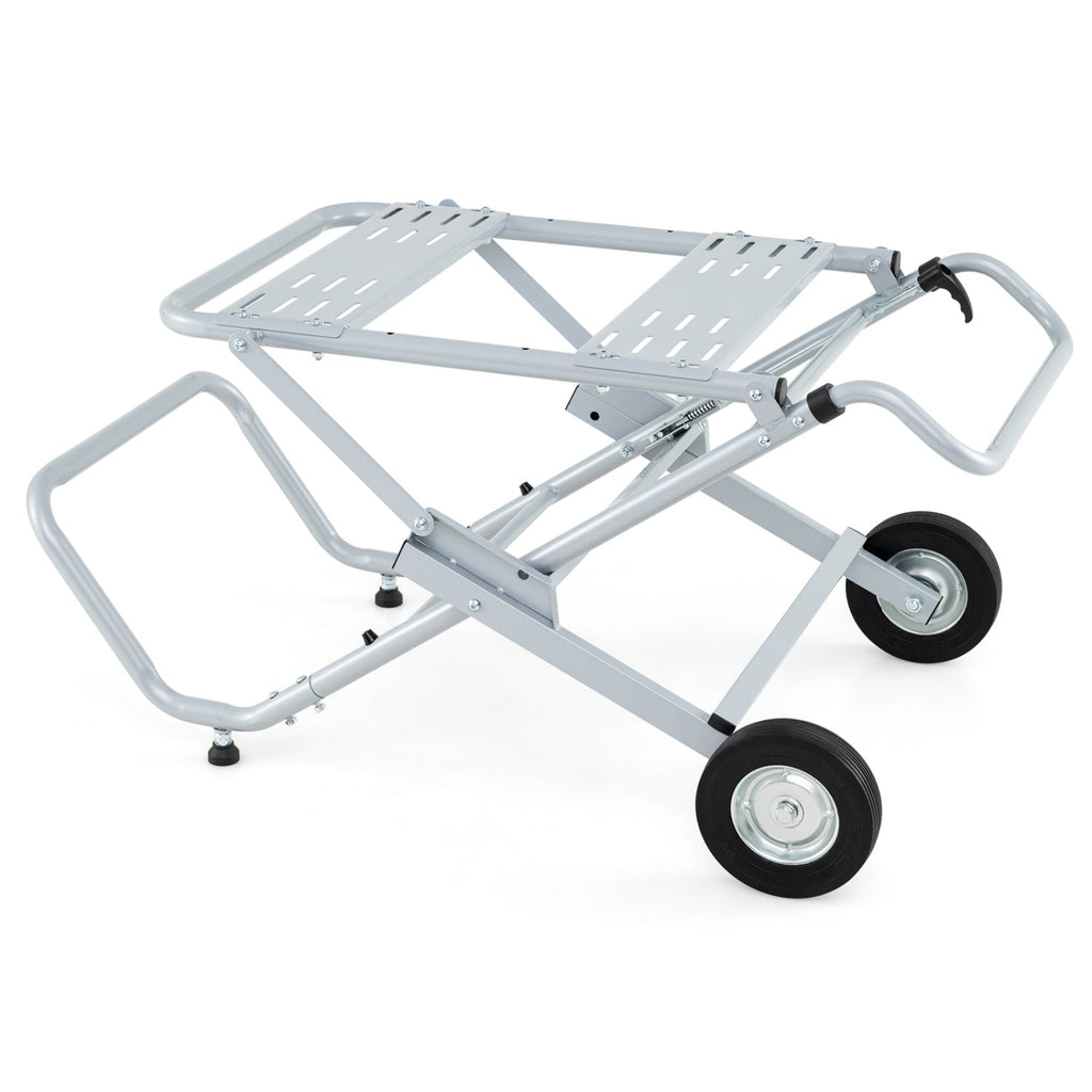 Portable Table Saw Stand with Rolling Wheels - Foldable