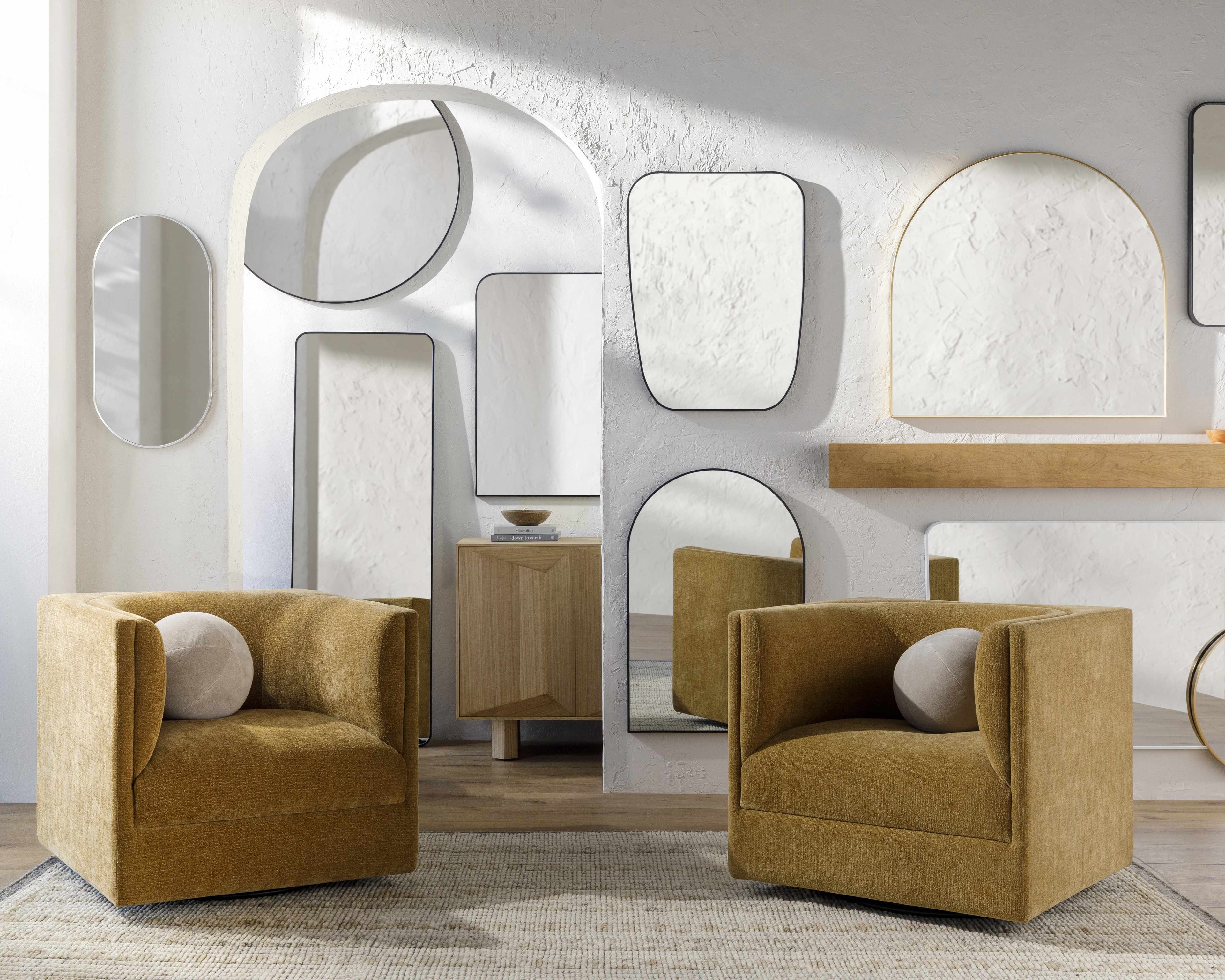 Hagenburg Silver Iron Frame Mirror