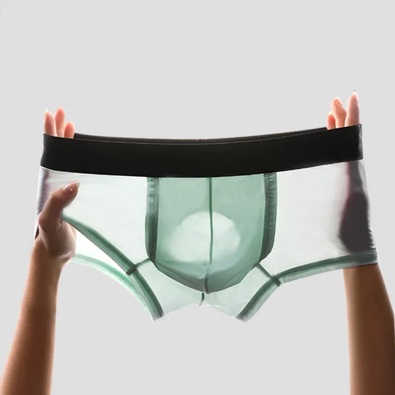 Spermatic vein underwear for men, ice silk summer thin style for men, scrotal support bullet separation varicose flat shorts