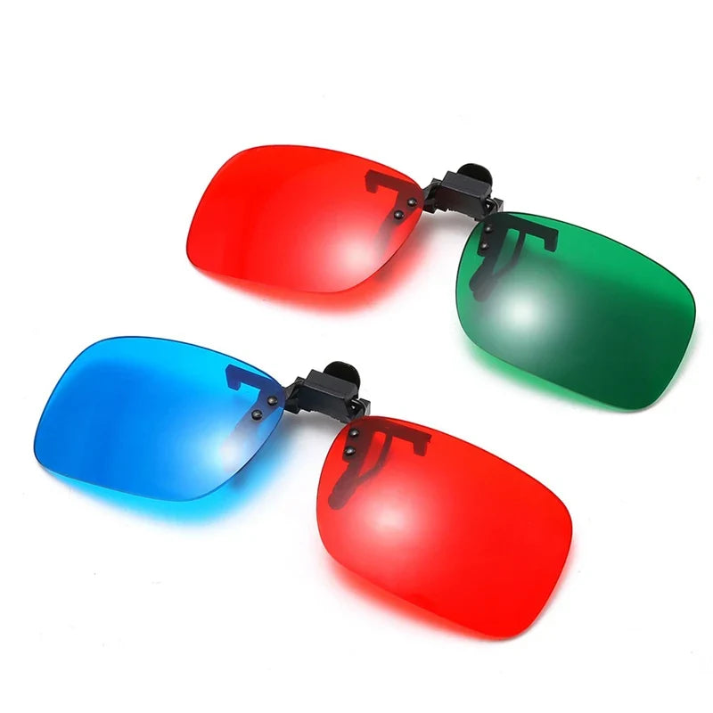 Wholesale Red Blue Green 3D Glasses Black Frame For Dimensional Anaglyph Movie TV Glasses For 3D Movies