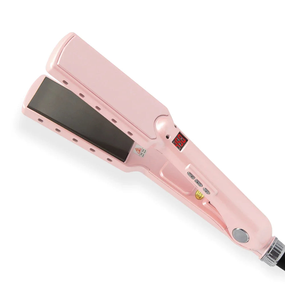 High Temperature Titanium Flat Iron Keratin Hair Straightener Professional MCH 480℉ Wide Floating Plates Straightening Irons