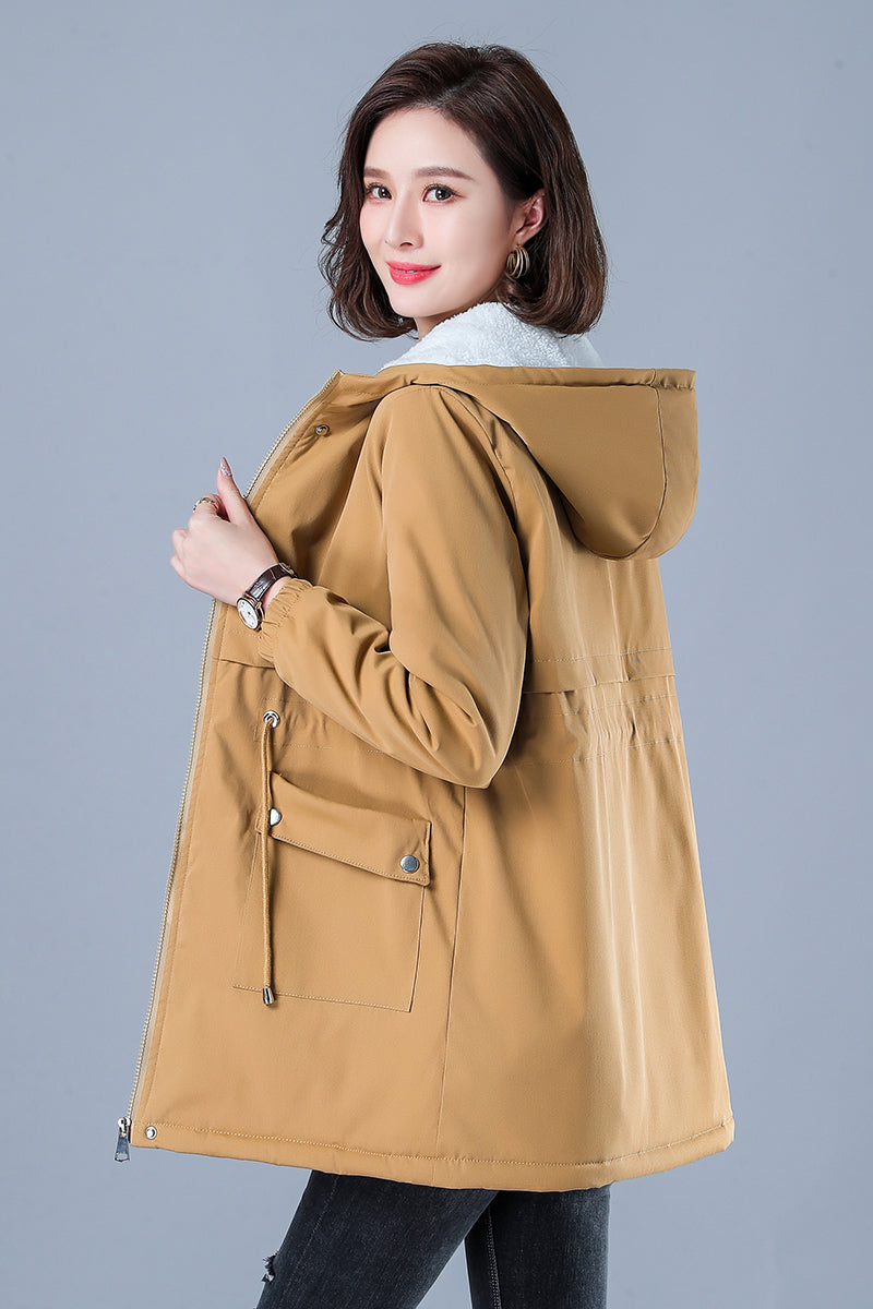 Women's Winter Puffer Coat, Warm Cotton Hooded Casual Parka