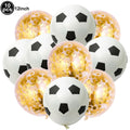 10pcs 12inch Soccer Balloons Red Blue Black White Confetti Football Latex Balloon Boy Soccer Birthday Party Baby Shower
