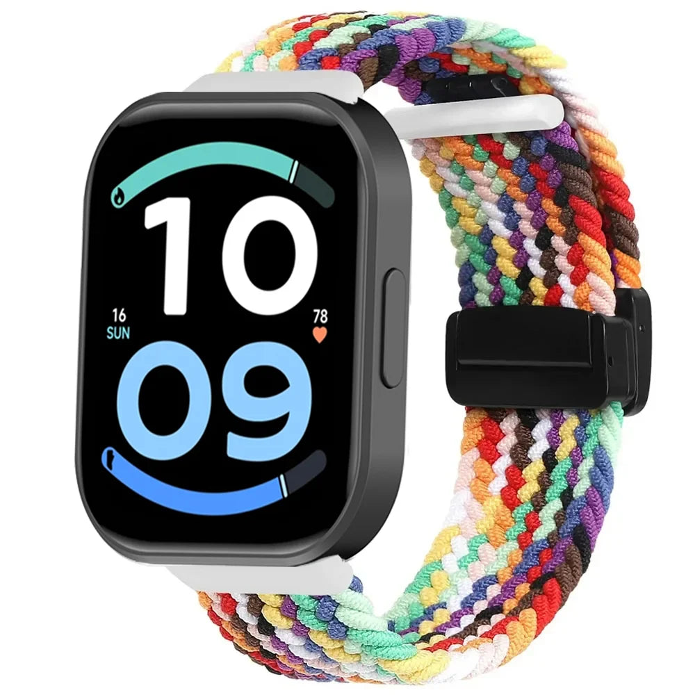 Nylon Braided Strap for Redmi Watch 6 Active 6 Lite Xiaomi Band 10 Pro 9 Pro 8 Pro Magnetic Buckle Wristband Redmi Watch 6 5 4