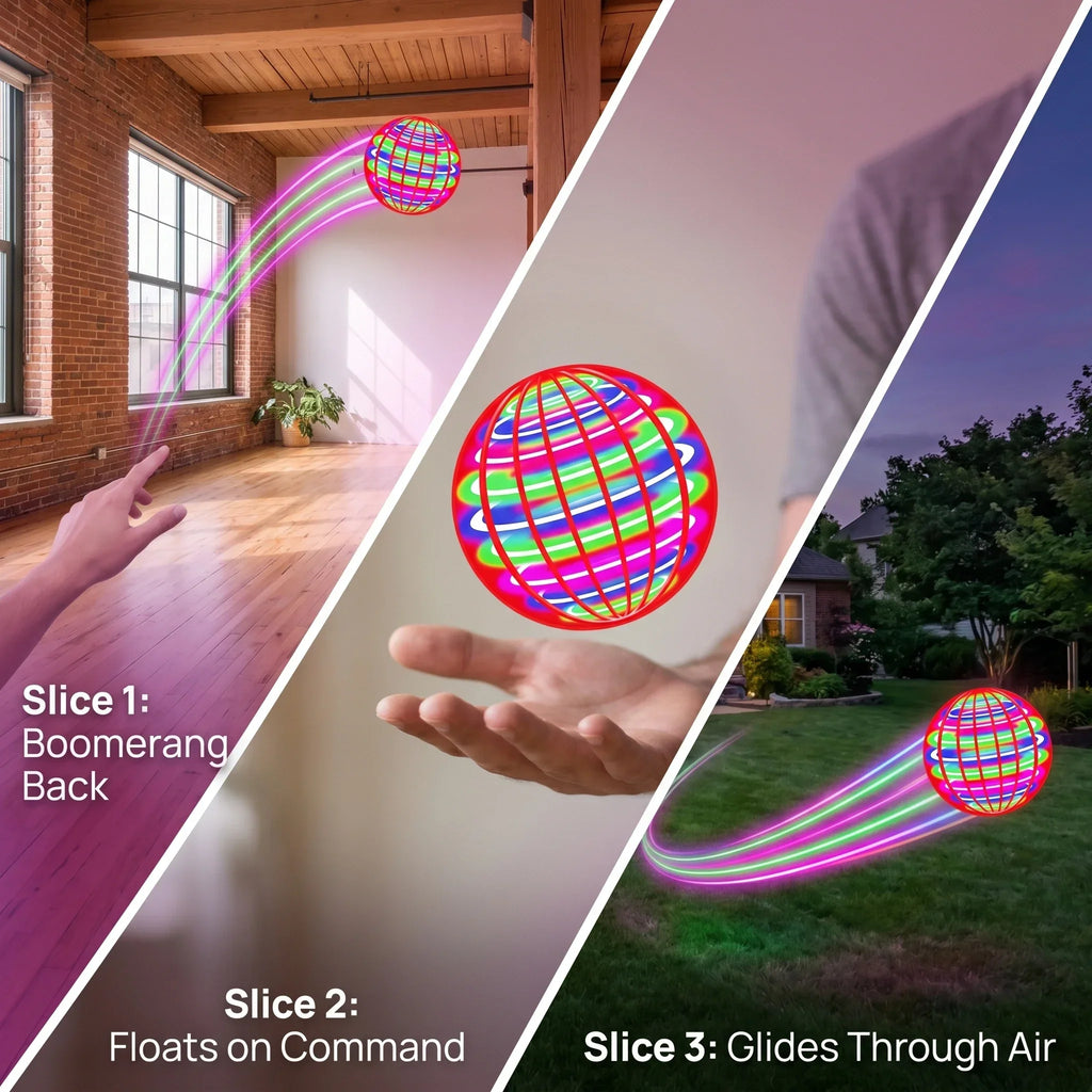 Sensing Magic Flying Ball Automatic 360 Rotation LED Luminous Toys Floating Spinner Outdoor Party Game Holiday Gift Teens Adults