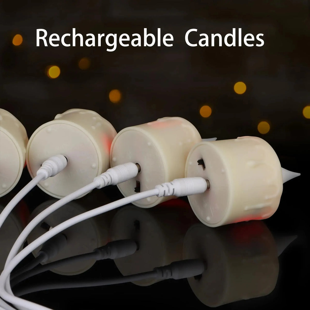 Rechargeable LED Candles By USB Timer Remote Flickering Flames Wedding Candles Birthday Home Decor Tealights Charger Candle Lamp