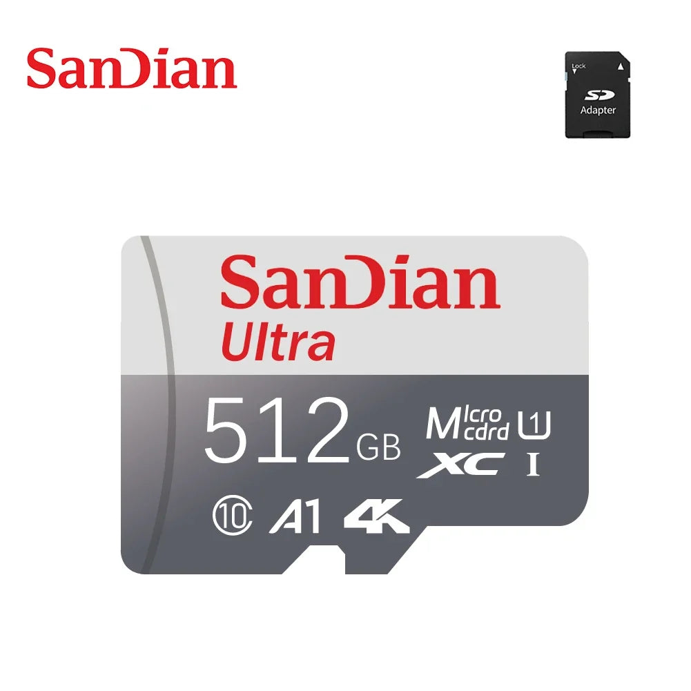 Micro TF  SD Memory Card 512GB  256GB 64GB  32GB High Speed U3 V30 A2 Waterproof for Action Cam Sports Video