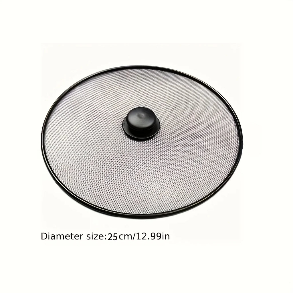 25/29/33cm Splash Proof Pan Lid Splatter Guard Fine Mesh Splatter Screen Fry Food Screen Fry Pan Grease Cover Stainless Steel