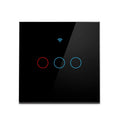 Wifi Smart Light Switch EU 1/2/3Gang Touch Light Switch No Neutral Wire Wall Light Switches Works with Tuya Smart Life App Alexa