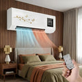 Wall Mounted Air Conditioner Fan, 2-in-1 Heater and Cooling Combo, 1800W PTC Space Heater Combo Unit with Remote 8H Timer, Quiet Ductless Smart Airflow for Bathroom Office(White)