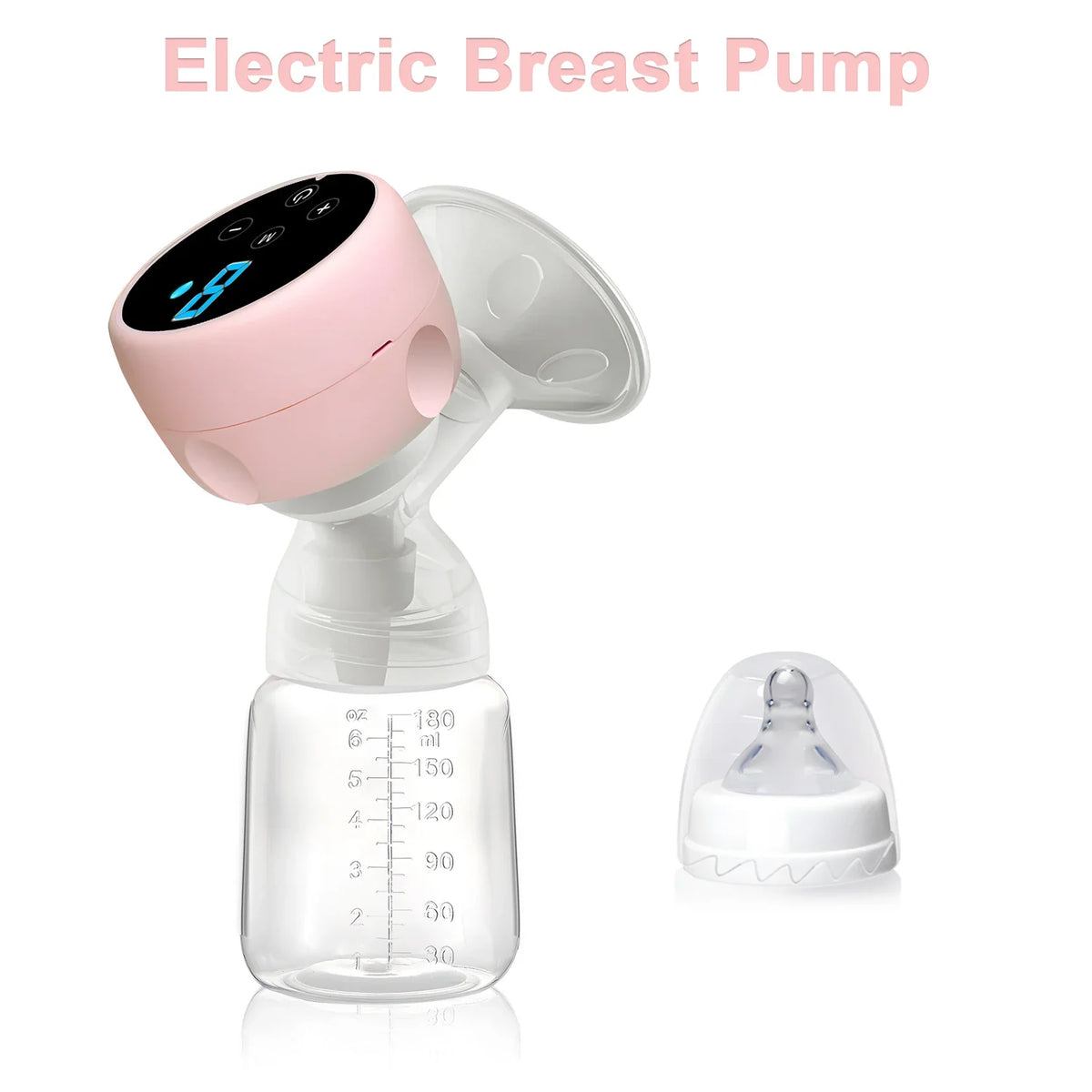 Electric Breast Pump Portable Baby Nipple Bottle 2-IN-1 Smart Integrated Suction Breast Pump Milk Postpartum Fortable BreastPump
