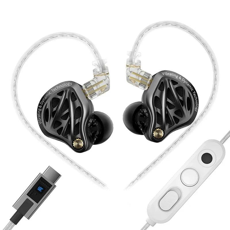 In Stock KZ Vibe X Low Frequency Vibration Earbuds HiFi IEM Deep Bass Headset Stereo Sound In-Ear Earphones for Music Gaming