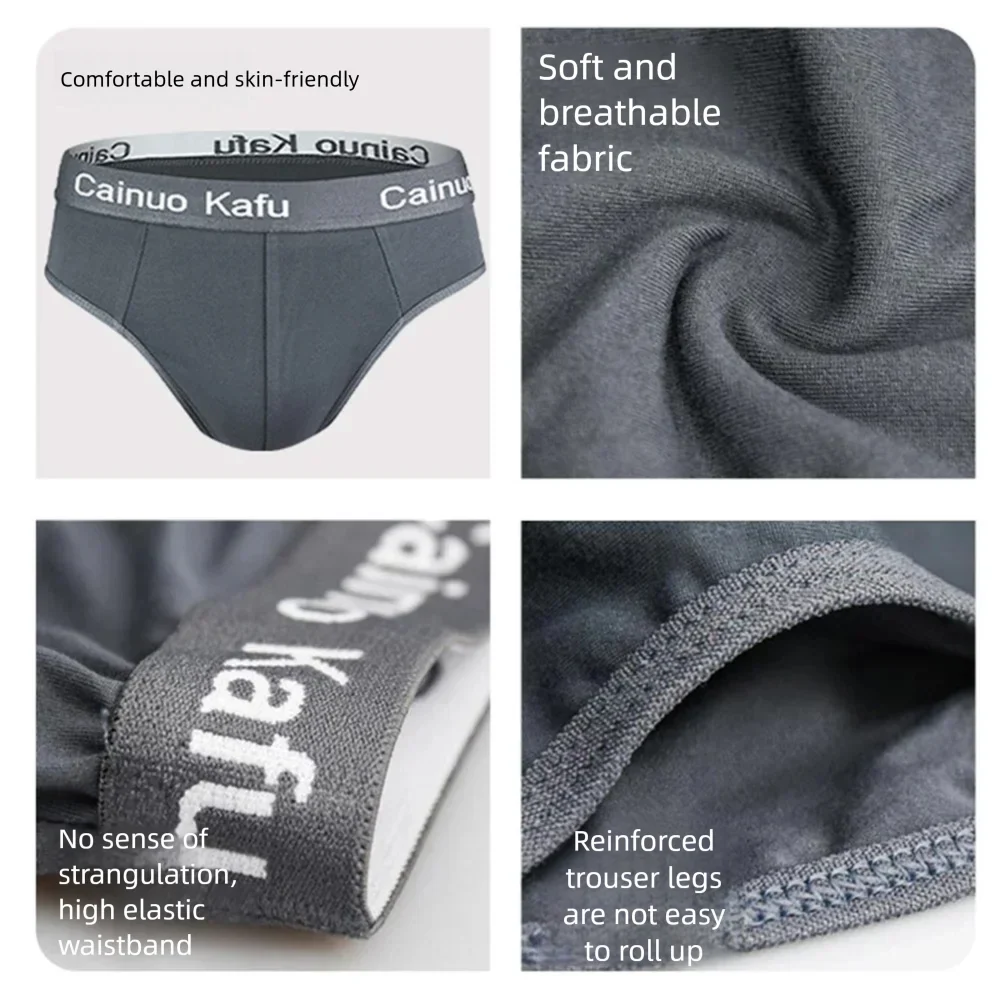 1/3Pcs Men's Briefs Men Bulge Pouch Plus Size Underwear Boy Comfortable Underpants Male Thin Breathable Triangle Sexy Panties