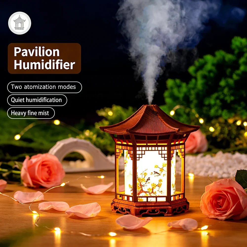 USB-Powered Air Humidifier, Modern Asian Decor, Mini Humidifier, 2 Spray Modes,  Continuous/Mist Modes, Ideal Romantic Gift.