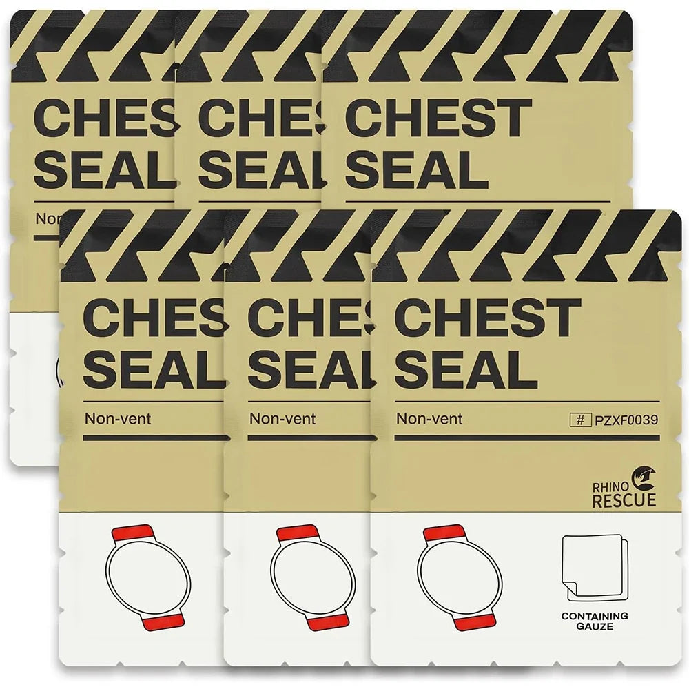 Rhino Rescue Chest Seal Medical Prevent Puncture Wounds Dressing Pneumothorax Emergency First Aid Trauma