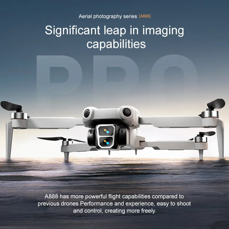 Lenovo A888 Foldable Quadcopter 8K HD 5G WiFi FPV Screen RC Drone Brushless Motor Obstacle Avoidance Professional Aerial Drone