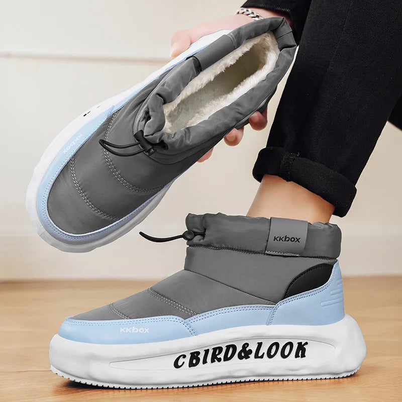 Men's Winter Velvet Ankle Boots, Warm Stylish Winter Shoes