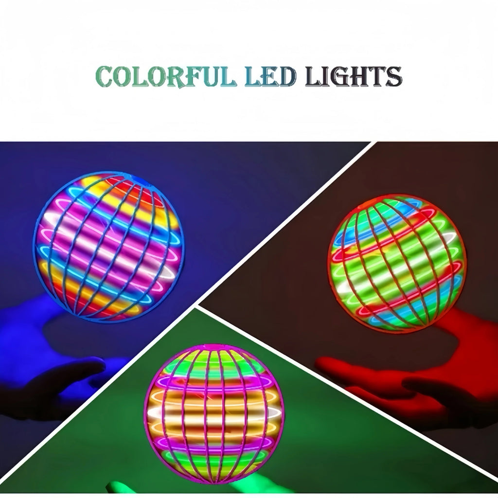 Boomerang Flyorb Magic Flying Ball with LED Lights Drone Hover Ball Fly Nova Orb Flying Spinner Fidget Toys Gift for Kids