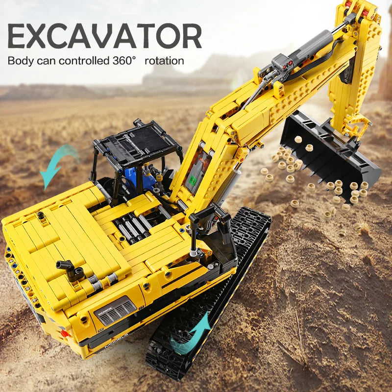 Mould King 13112 Technical Car Toys The Motorized MOC-2513 Excavator Building Block Assembly Excavator Brick Kids Christmas Gift