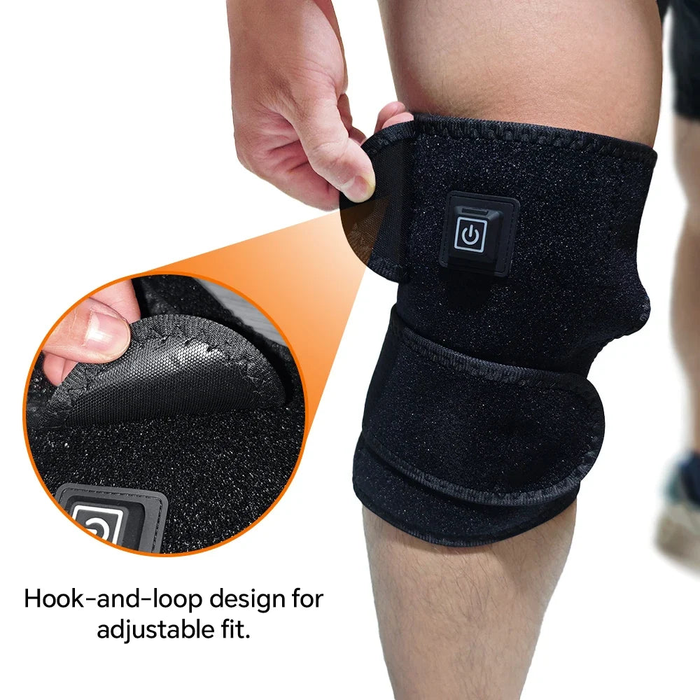 Electric Heated Knee Brace with 3 Heat Levels for Knees, Elbows, Knee Warmer Wrap for Knee Pressure Relief, Men & Women All Use