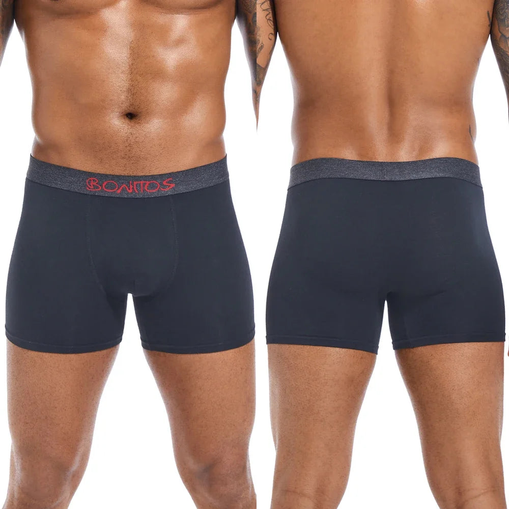 4pcs Man Underwear Cotton Boxer Shorts Sexy Underpants Slip Mens Boxershorts Men's Panties Pack Brand