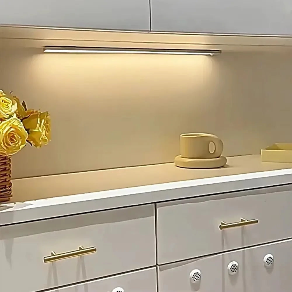Motion Sensor Night Light USB Rechargeable Wireless Lamp Under Cabinet Led Lights for Kitchen Cabinet Bedroom Wardrobe Lighting